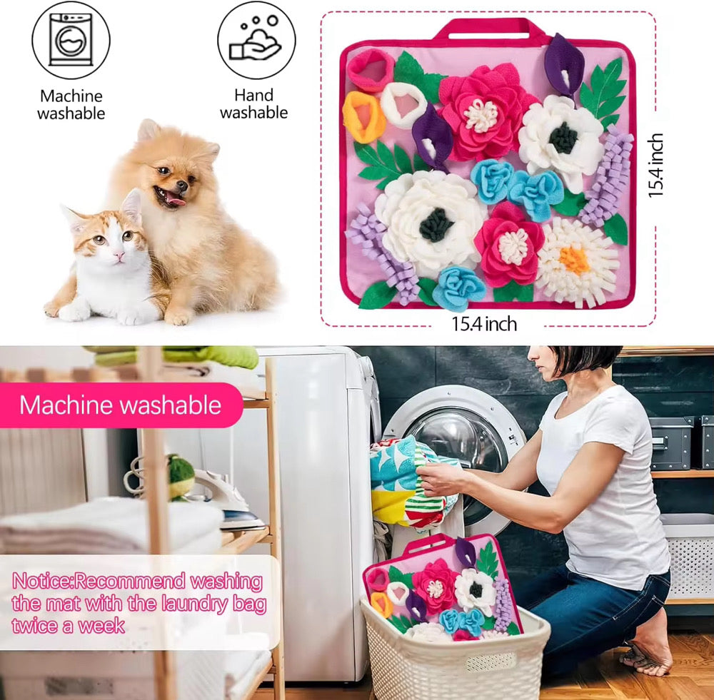 Pretty Flower Dog Snuffle Mat