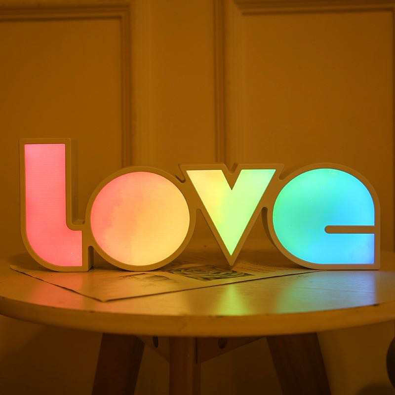 Trendy Colorful Love sign