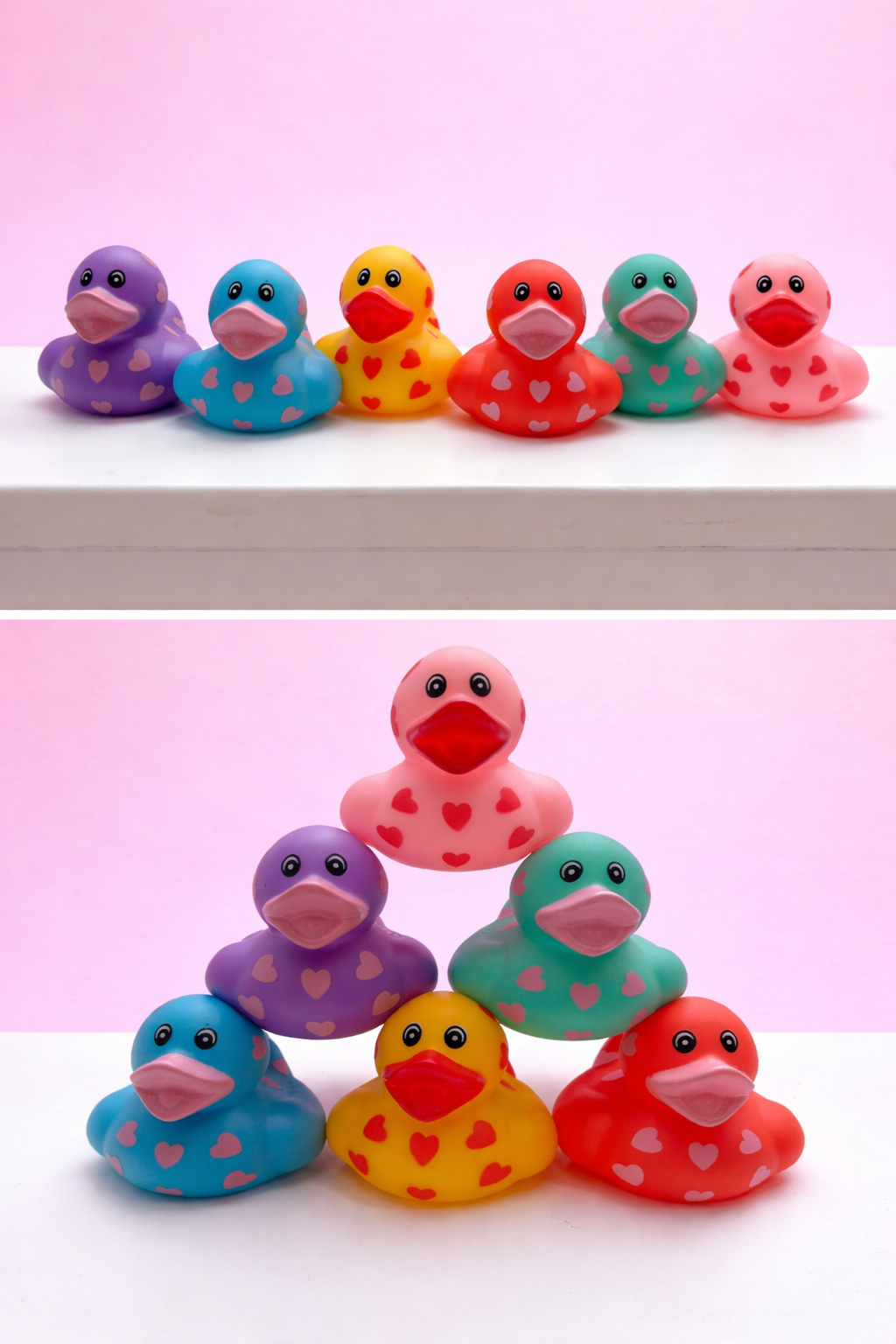 Valentine 4 Piece Rubber Duck Set
