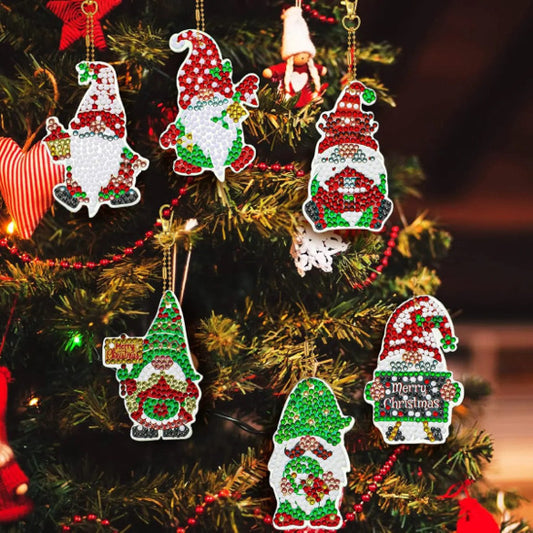 Gnomes 15 Piece Paint With Diamond Holiday Ornament Kit