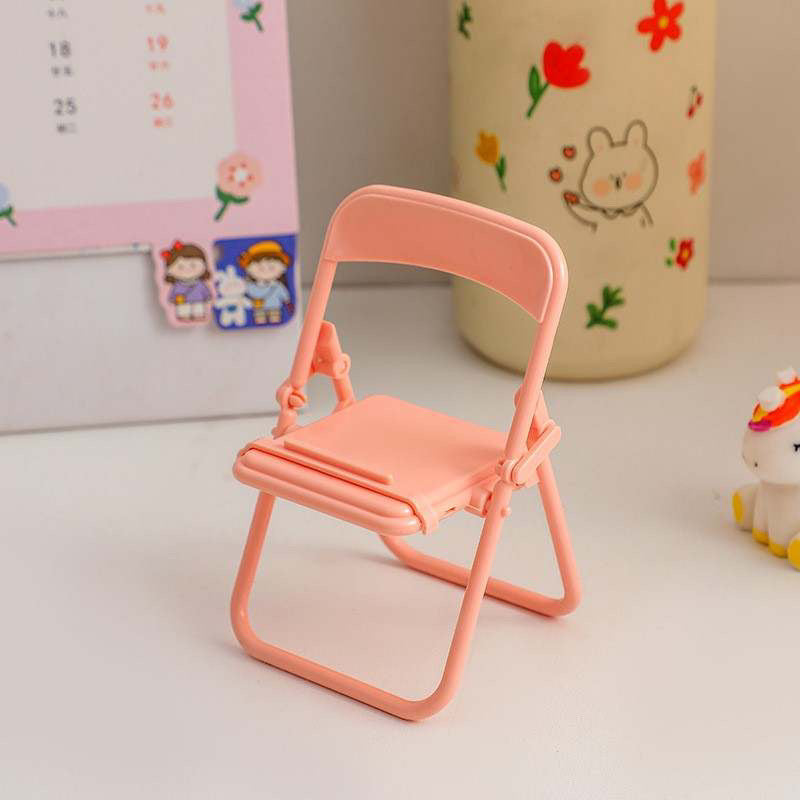 4 piece Mini Folding Chair Phone Holder