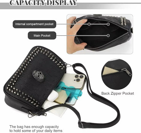 Skull Stud Crossbody