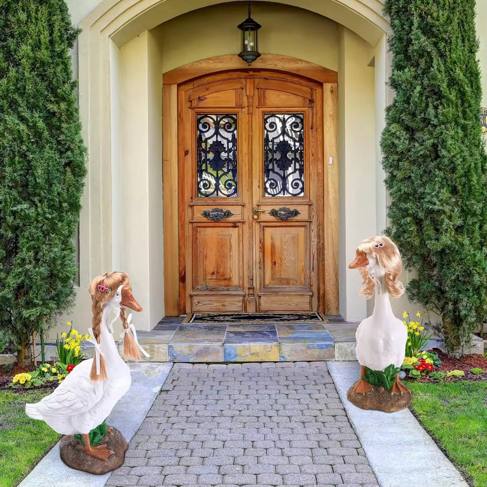 4 Piece Porch Goose Wig Set