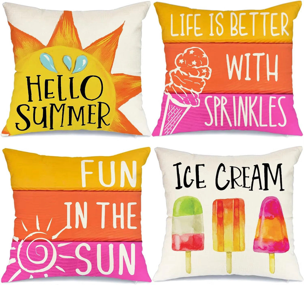 4 Piece Pillow Cover Set