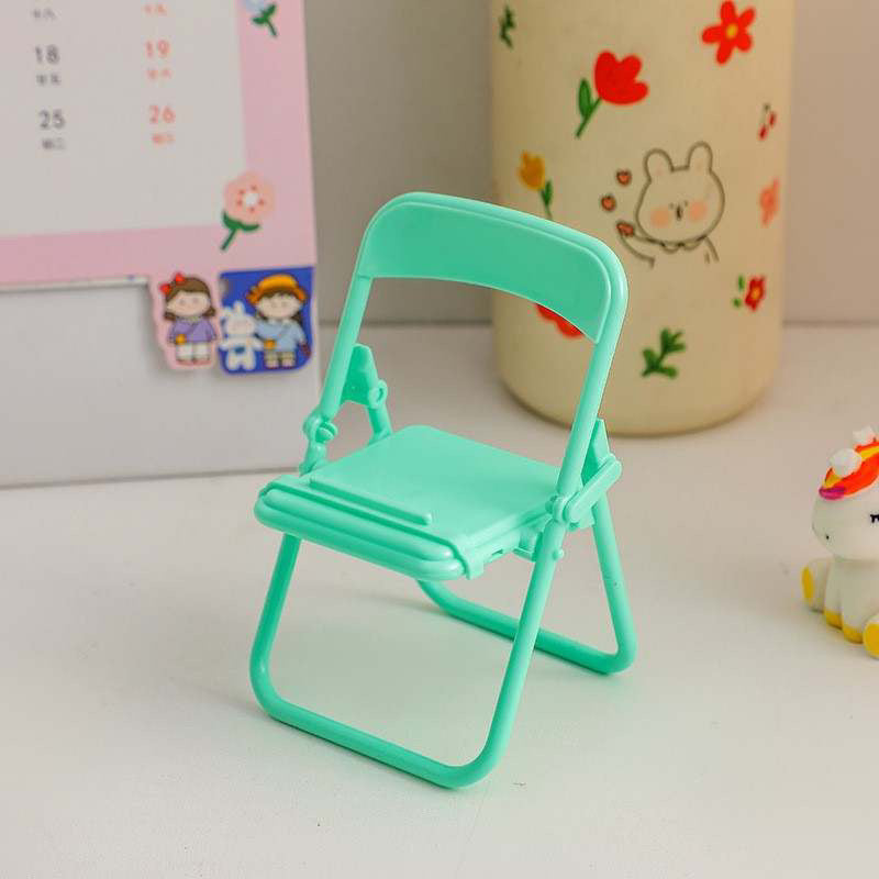 4 piece Mini Folding Chair Phone Holder