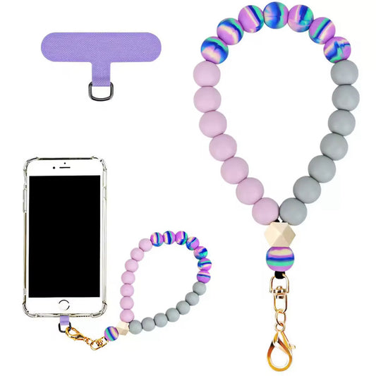 Silicone Beaded Phone Wristlet