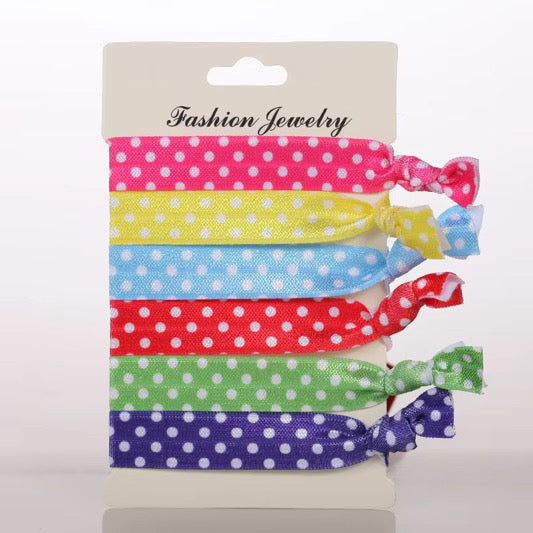 5 Piece Colorful Elastic Hair Tie Set
