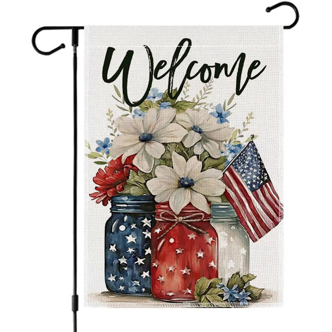 Patriotic Themed Garden Flags