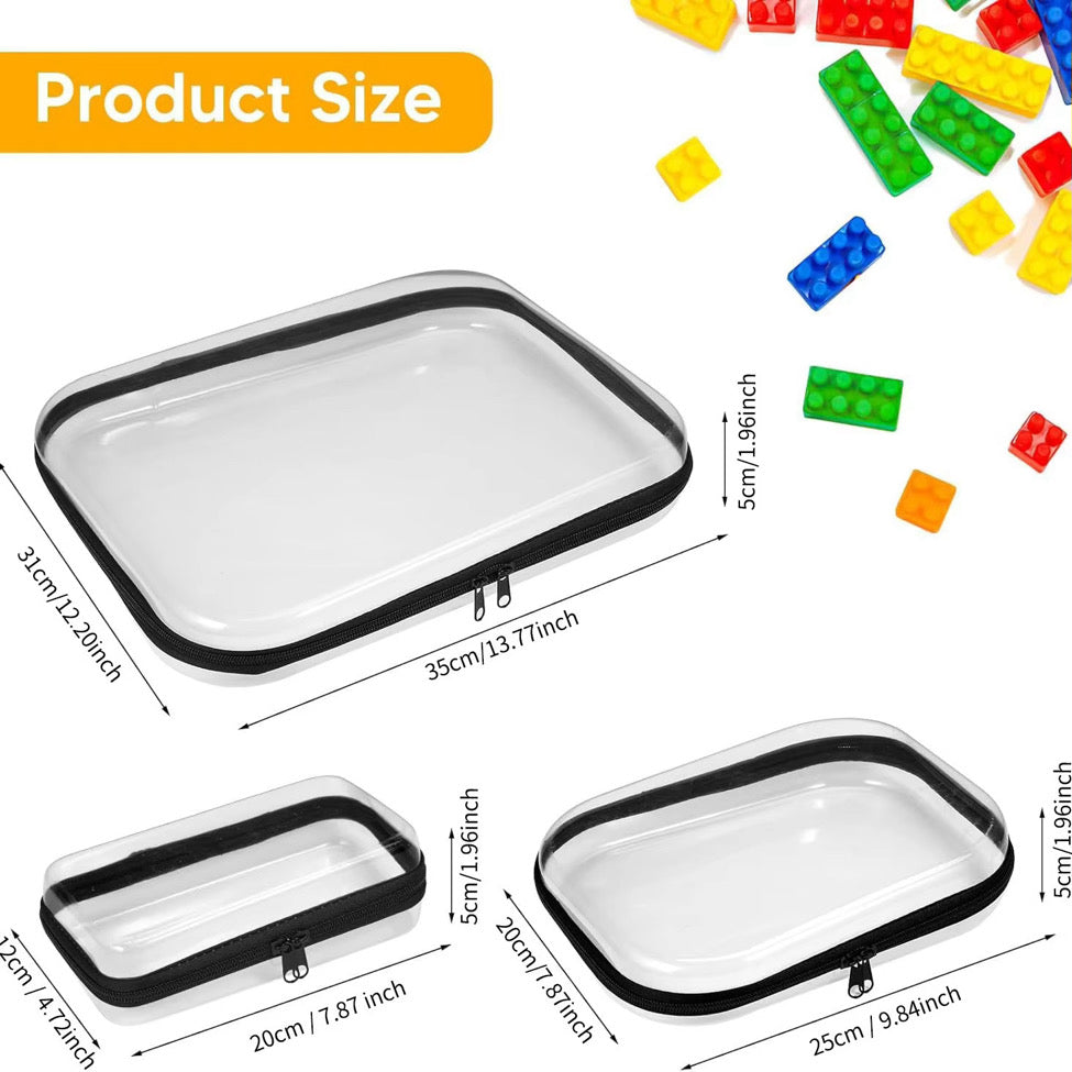 VIRAL 3 Piece Clear Zippered Case Set