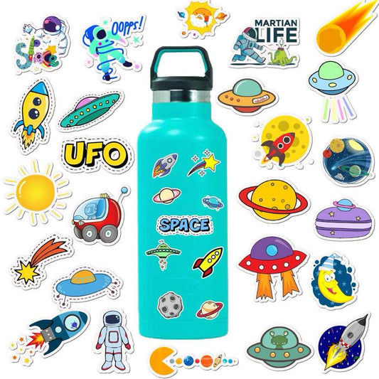 50 Piece Space Vibes Vinyl Stickers