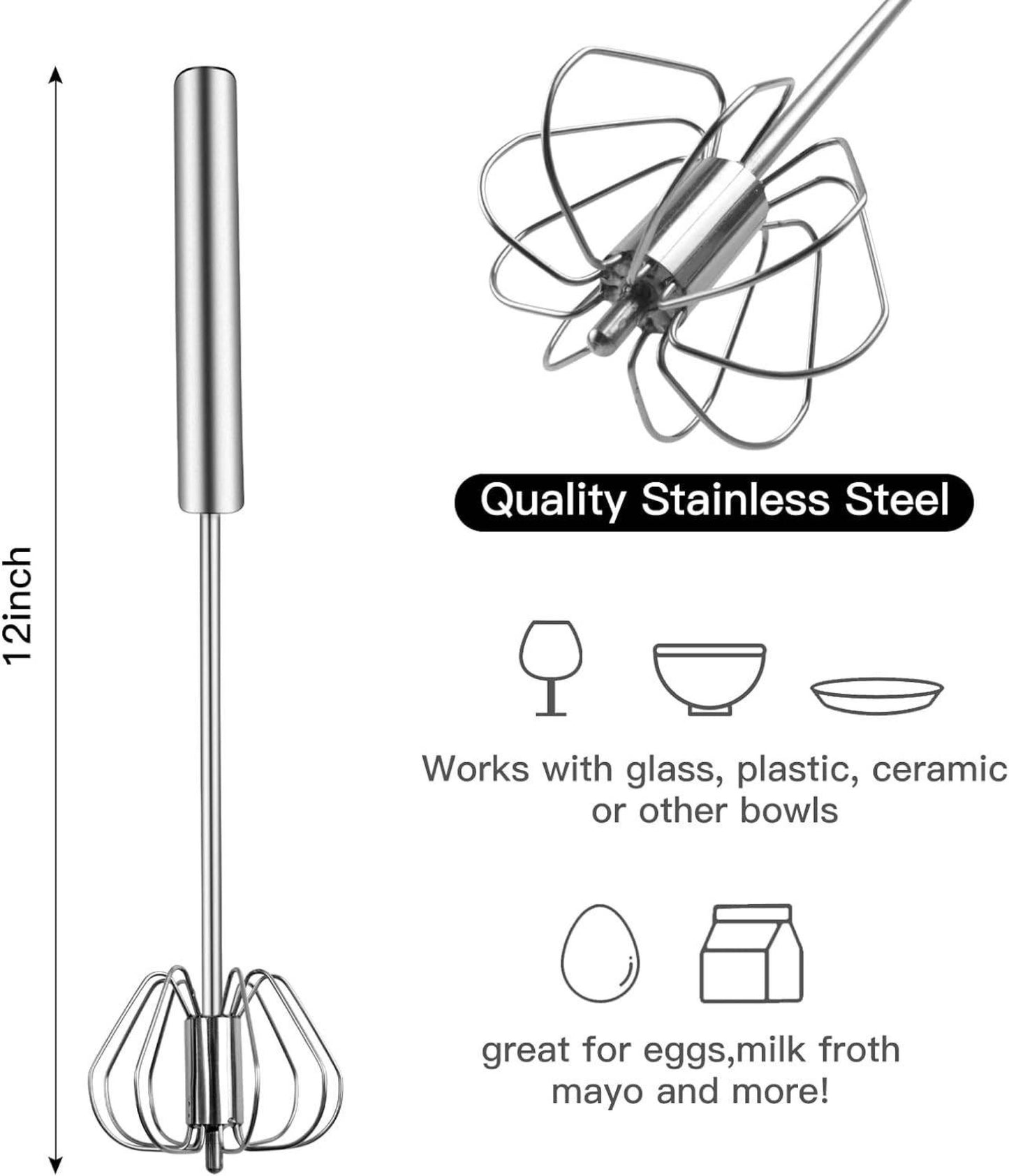 Stainless Steel Long Handled Whisk