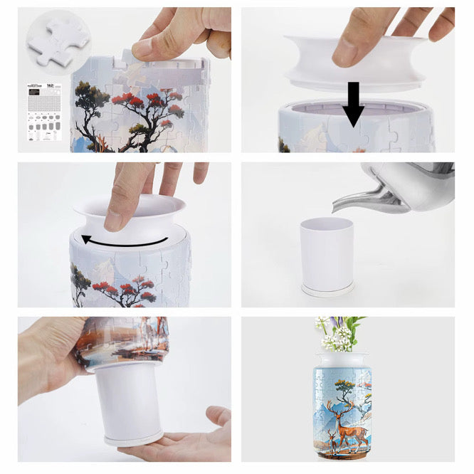 Piece by Piece Puzzle Vase