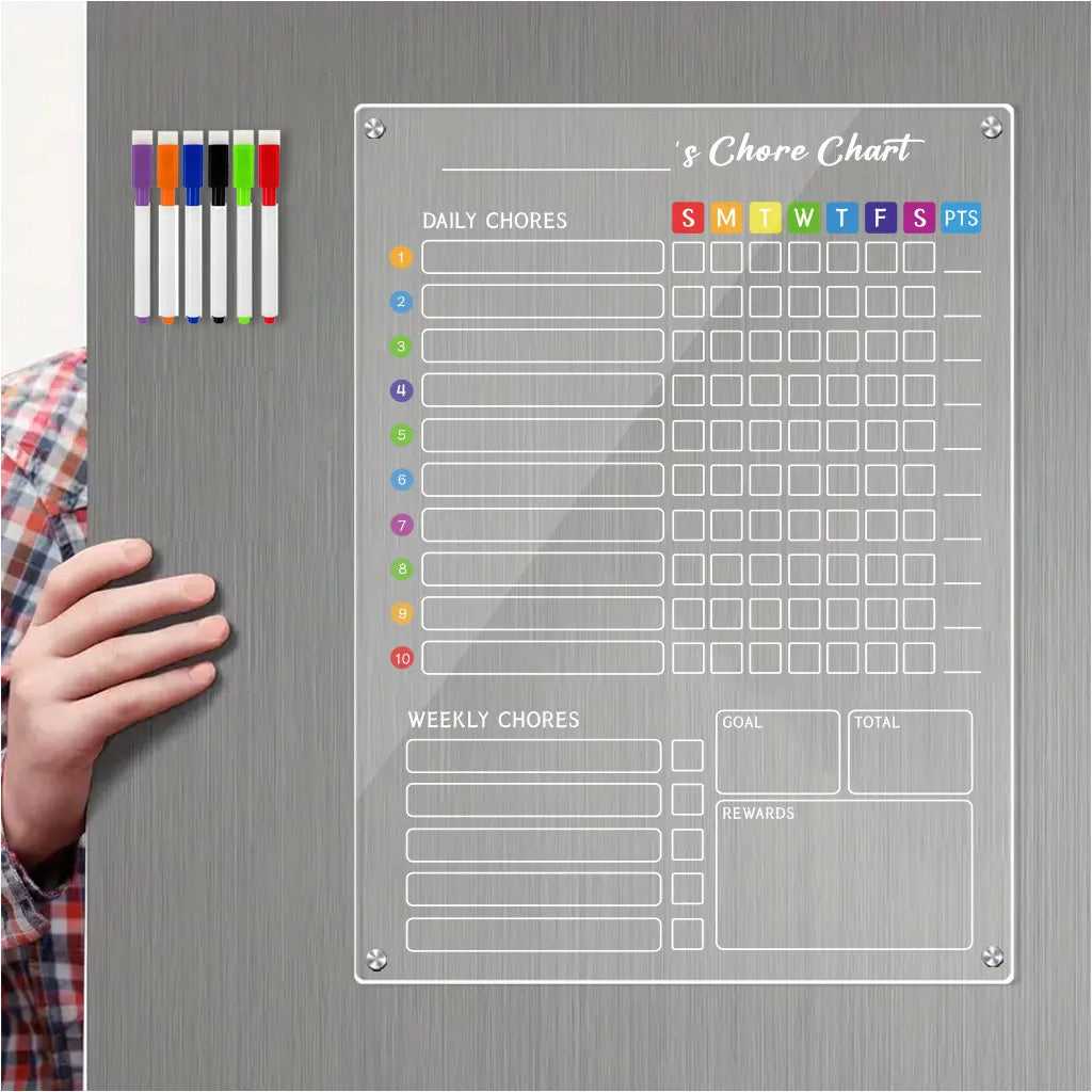 Magnetic Acrylic Chore Chart