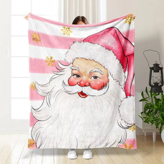 PINK THEME Christmas Themed Snuggle Blankets