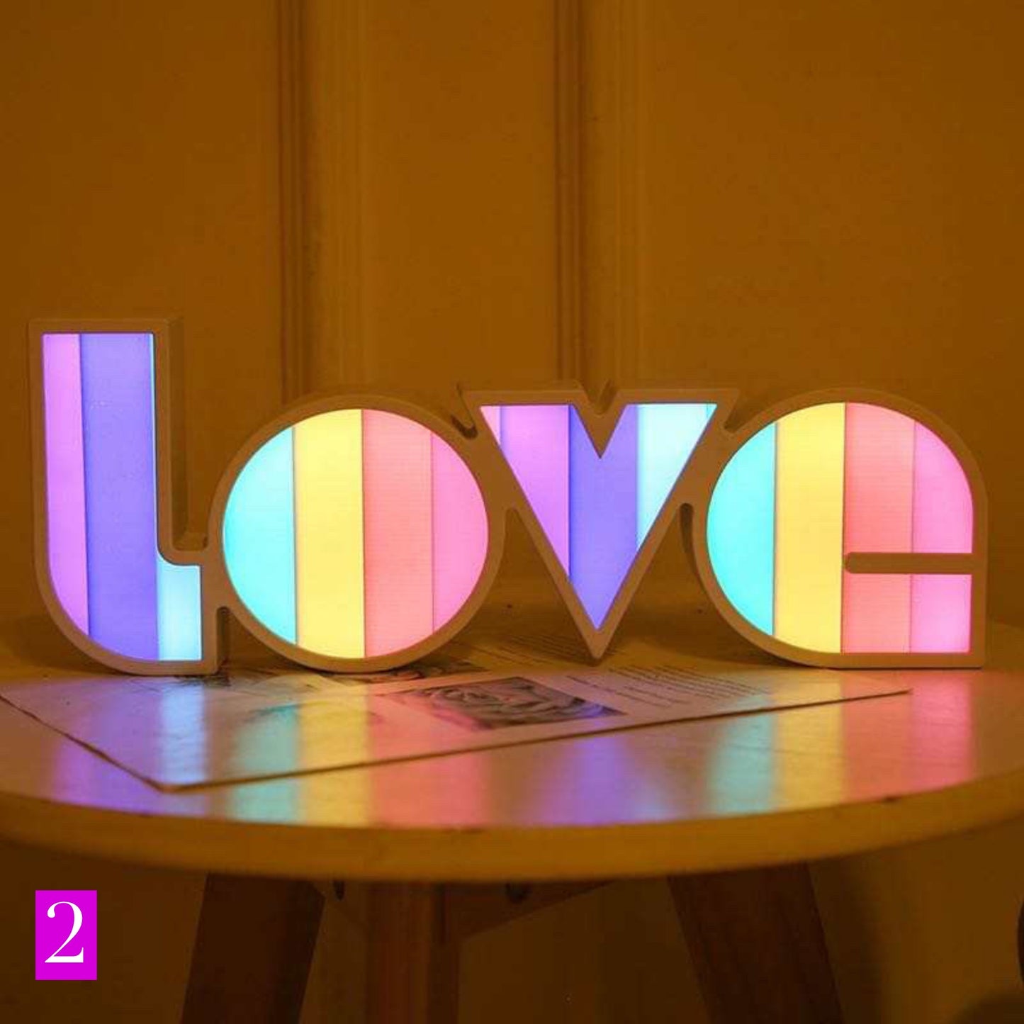 Trendy Colorful Love sign