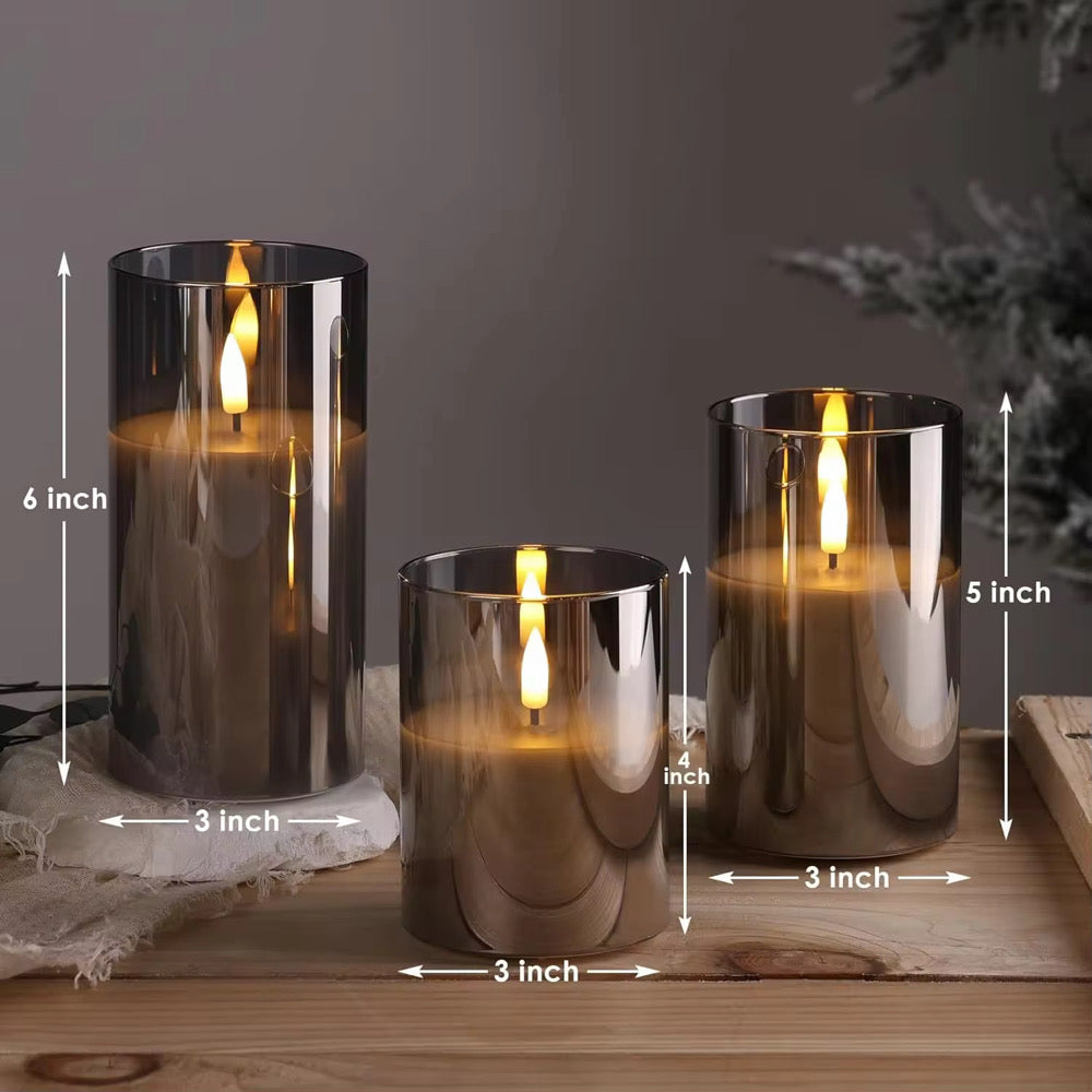 3 Piece Led Candle Set