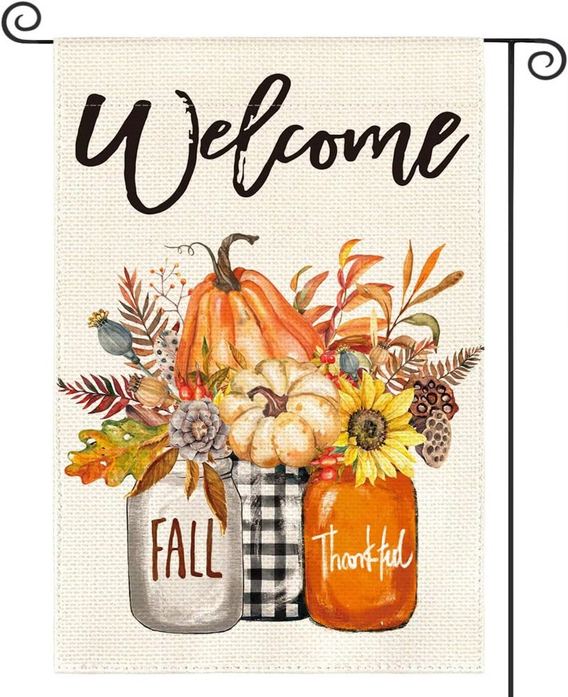 Seasonal Fall Themed Garden Flags