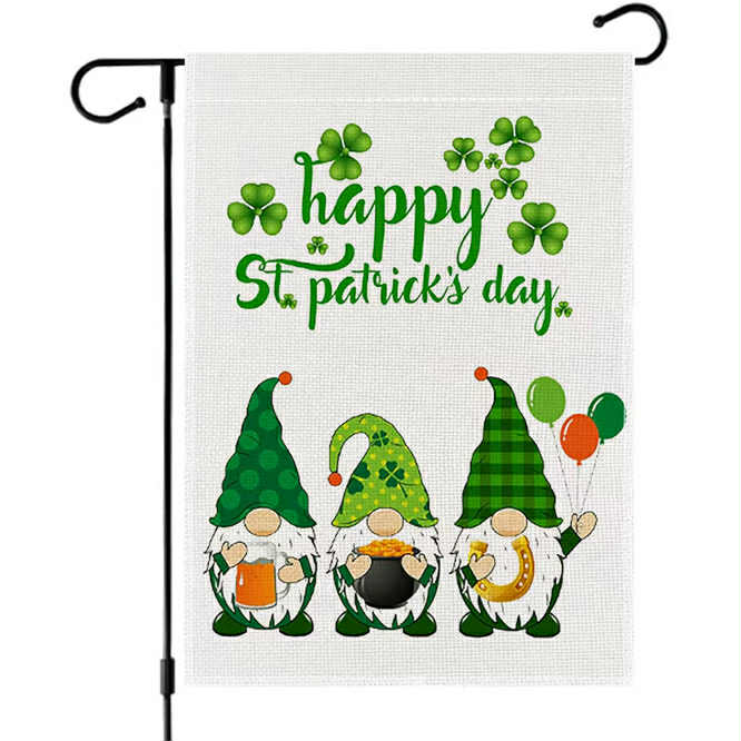 St. Patricks Themed Garden Flags