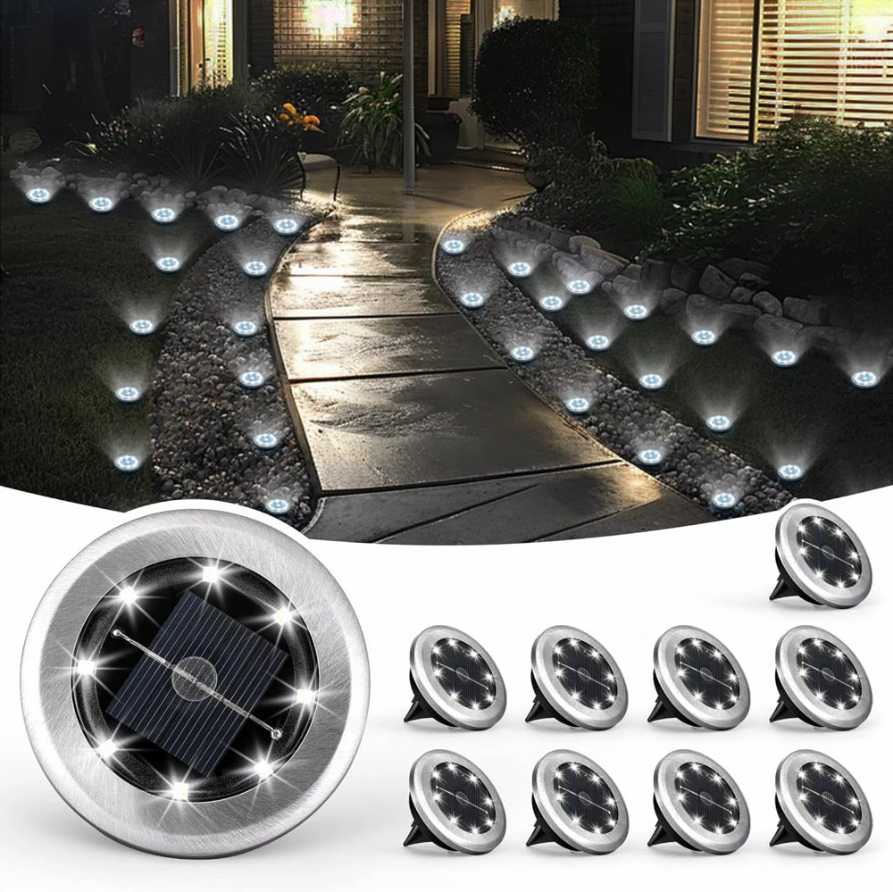 10 Pack Solar Ground Lights