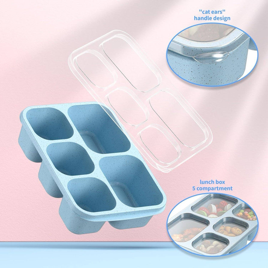 4 Piece Compartment Meal Snack Containers