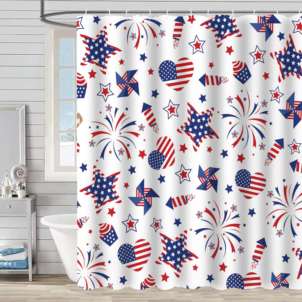 Red, White & Splash Shower Curtains