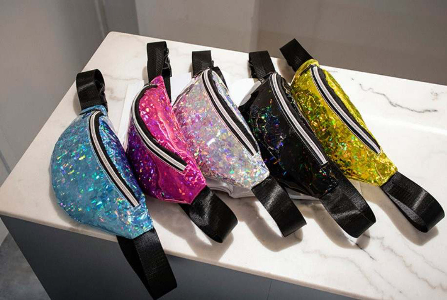 Happy Holographic Fanny Packs