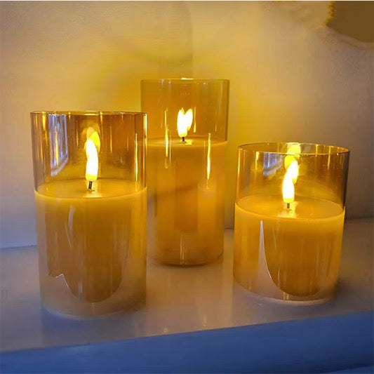 3 Piece Led Candle Set
