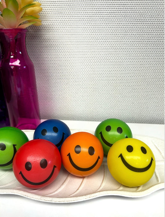 Smile Face Squish Balls Set of 2