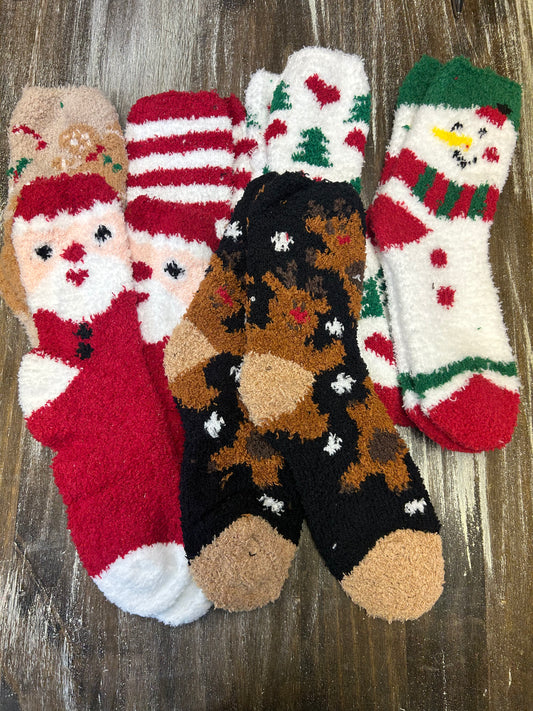 Set of 6 Comfy Christmas Socks