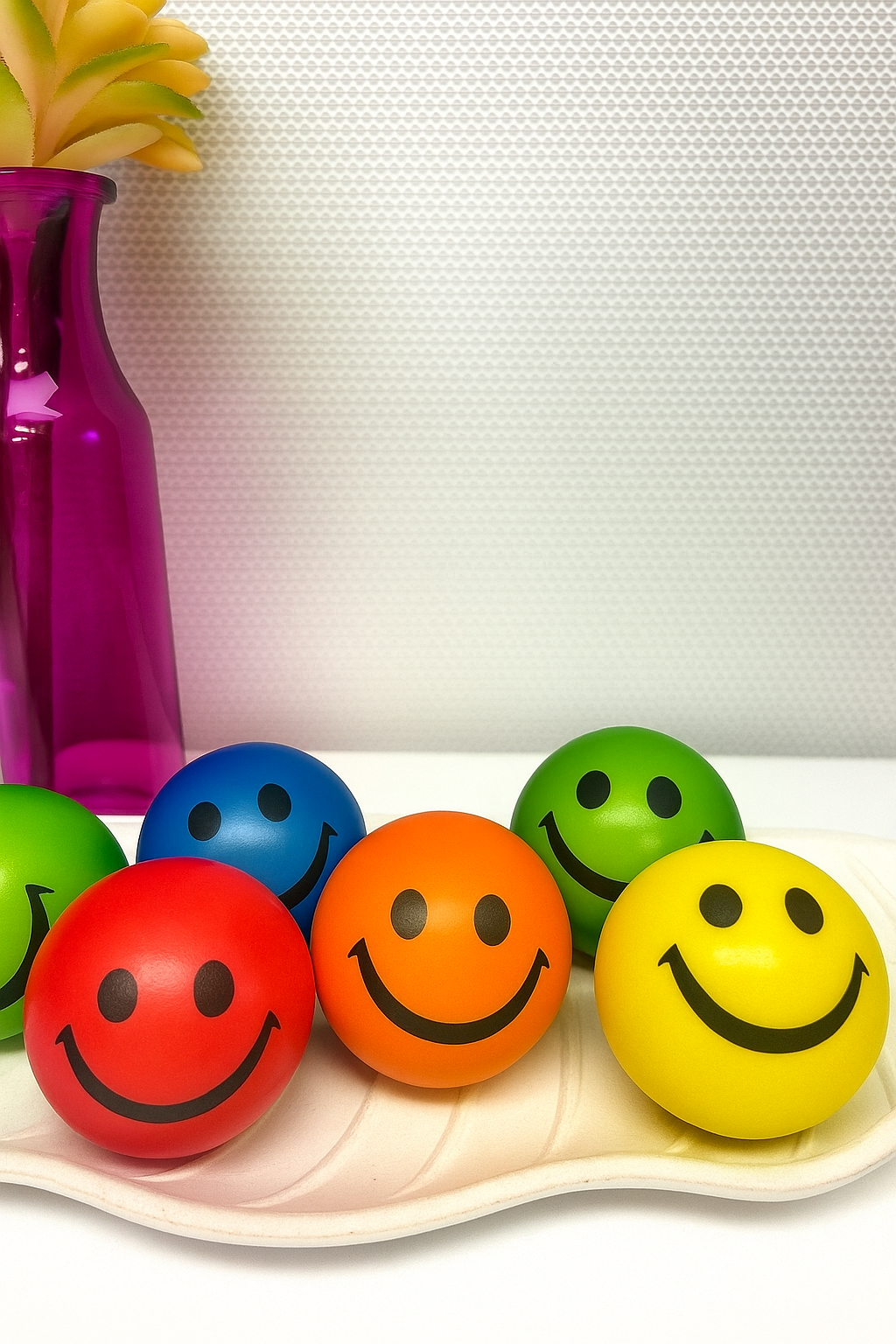 Smile Face Squish Balls Set of 2