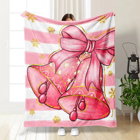 PINK THEME Christmas Themed Snuggle Blankets