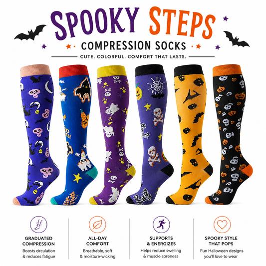 Spooky Steps Compression Sock Set of 6