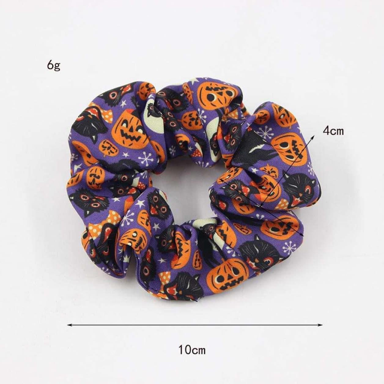 6 Assorted Halloween Scrunchies