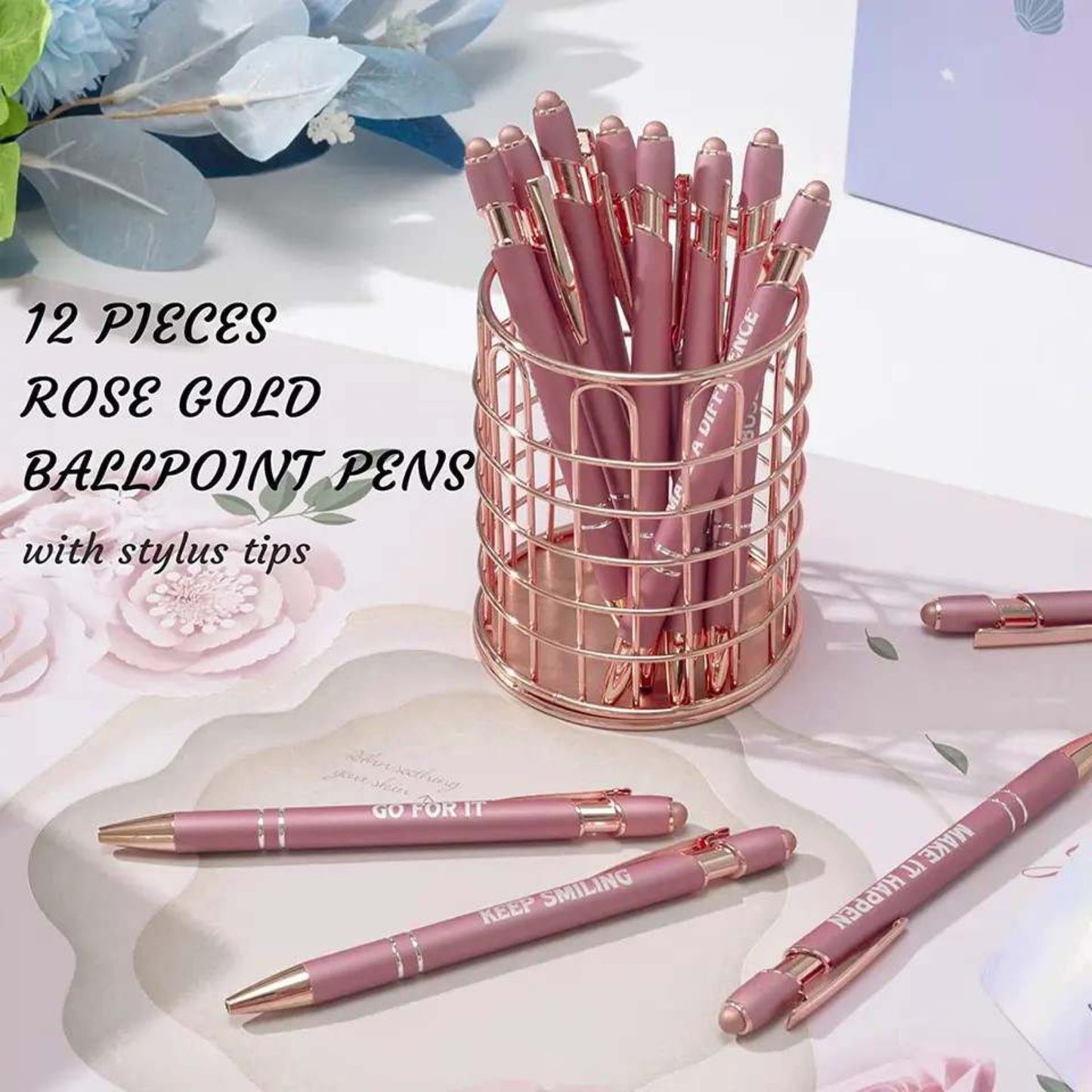 Rose Gold set of 12 Pens