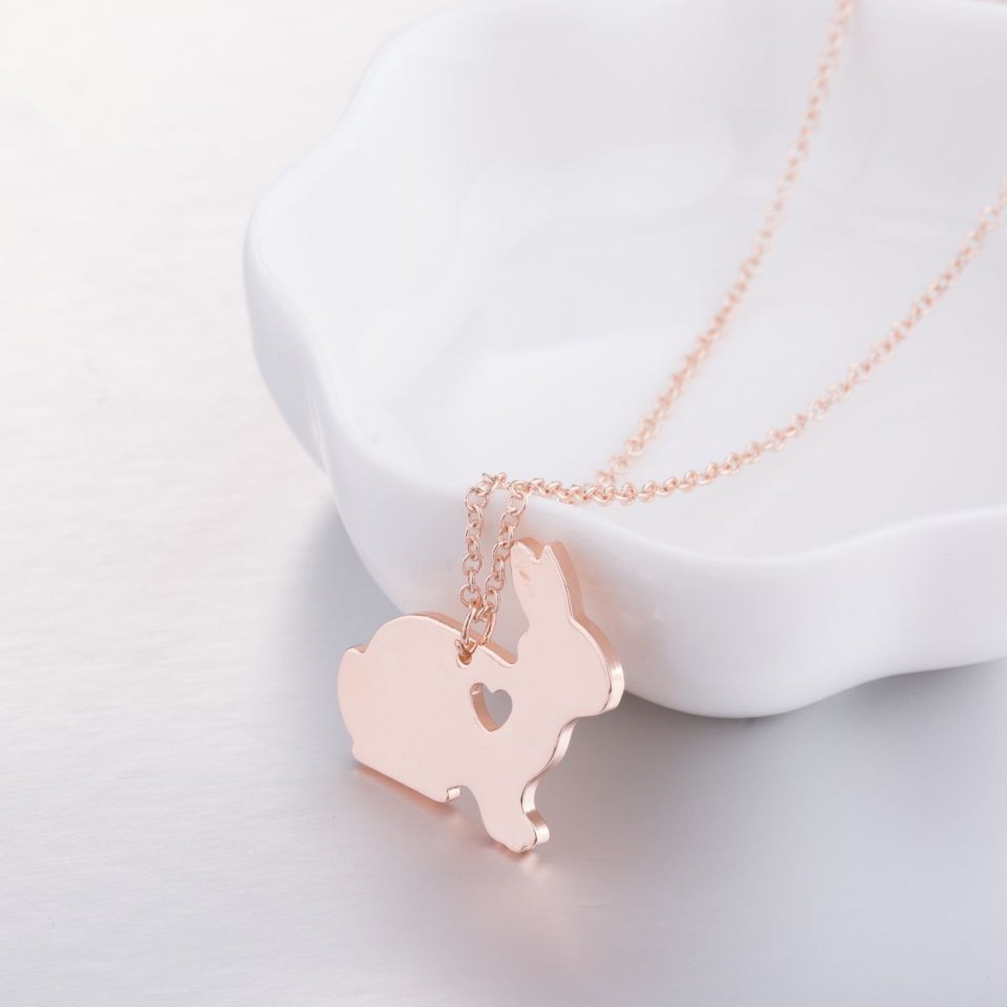Easter Bunny Heart Necklace