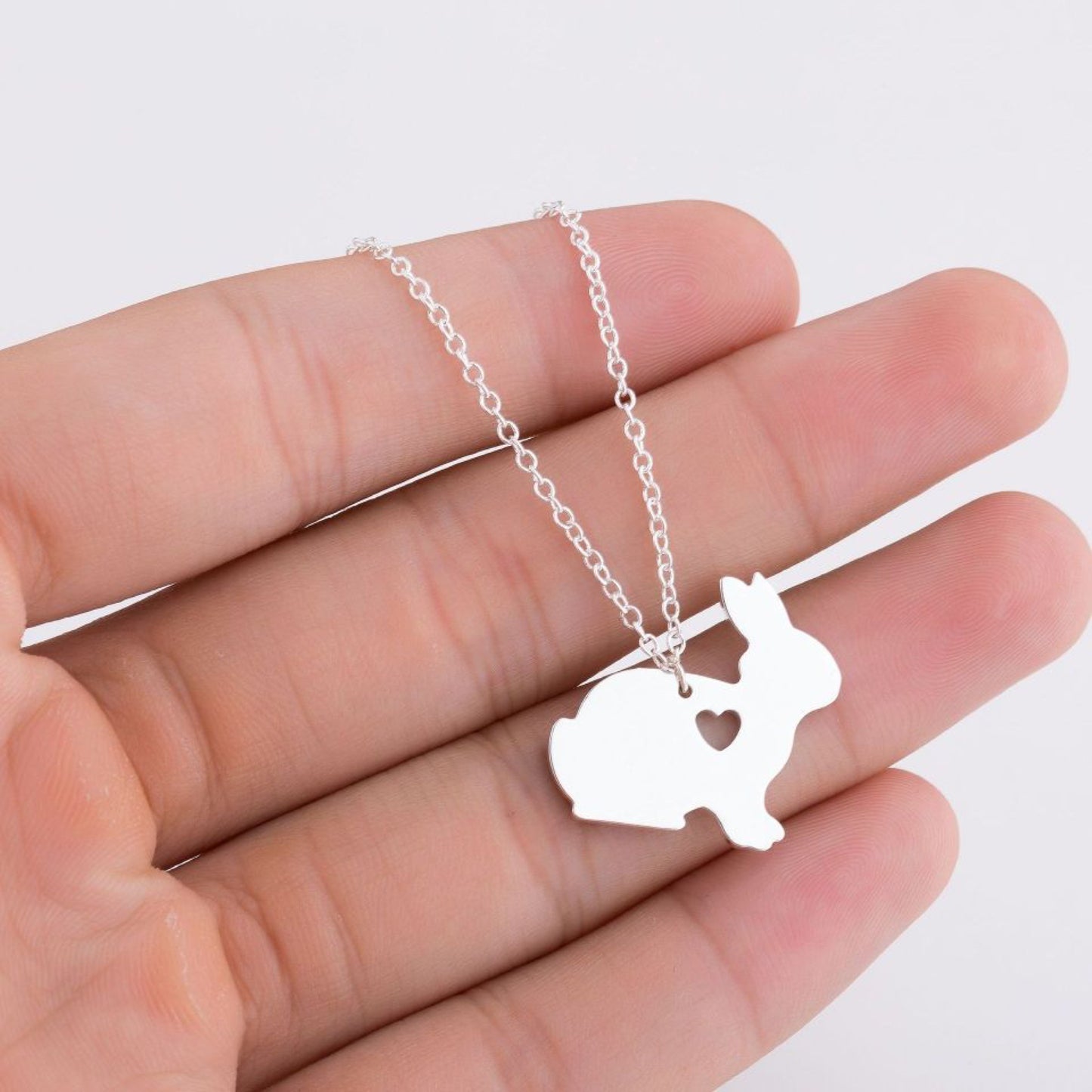 Easter Bunny Heart Necklace