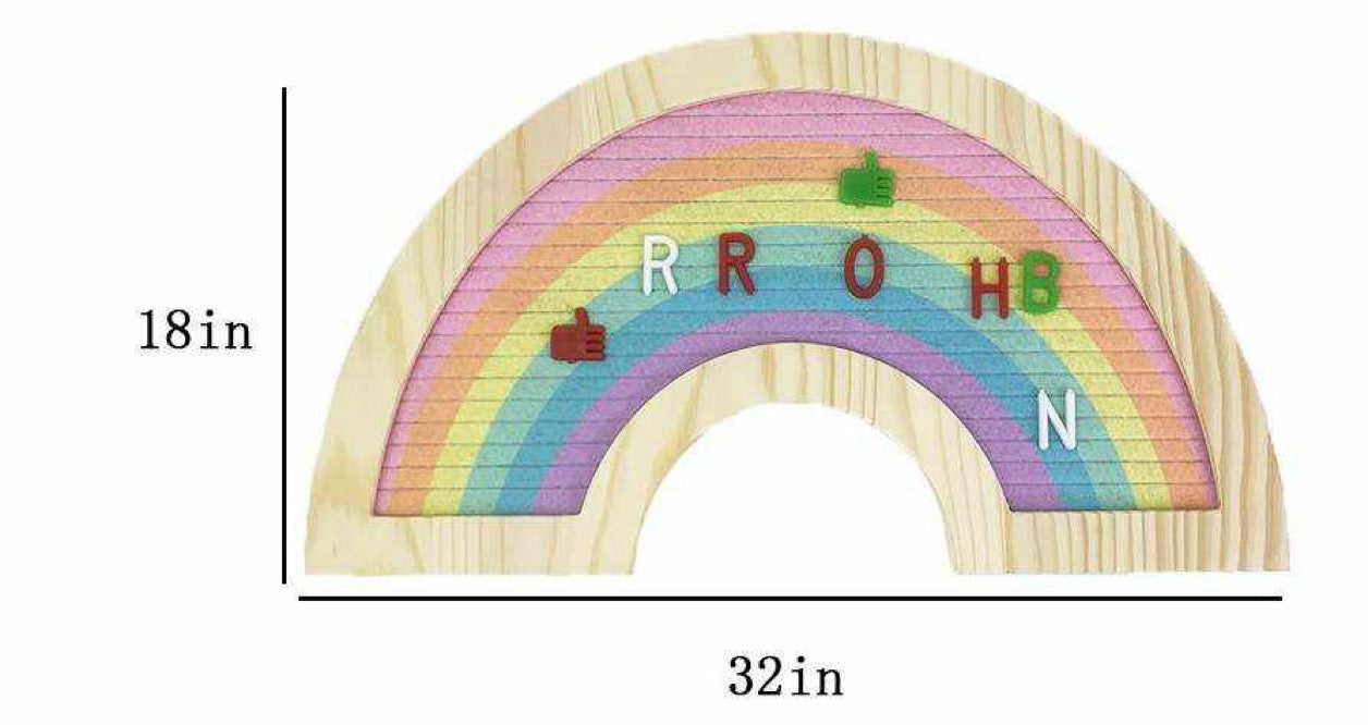 Rainbow Felt Letter Board