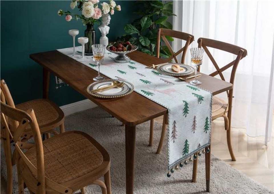 Deer and Tree Holiday Table Runner