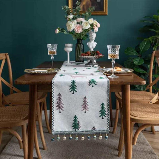 Deer and Tree Holiday Table Runner