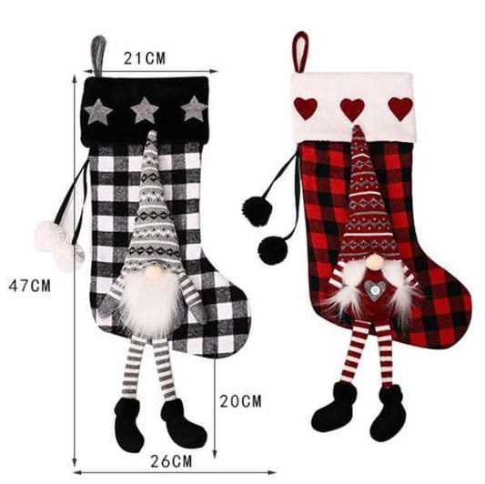 Adorable Gnomie Stocking in black